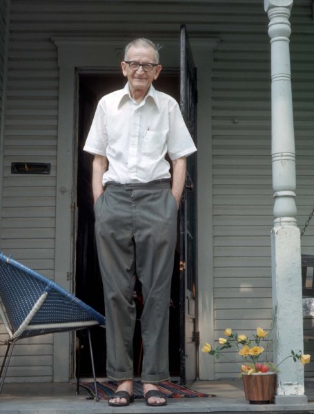 Grandpa Cool on his front porch in Canton Ohio